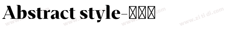 Abstract style字体转换